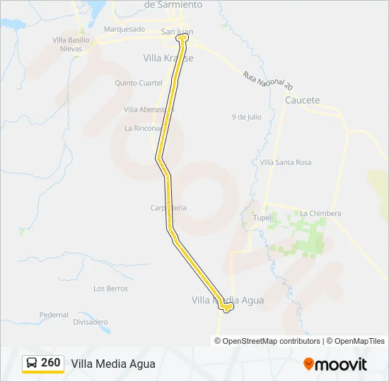 260 Bus Line Map
