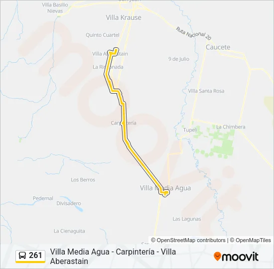 261 Bus Line Map