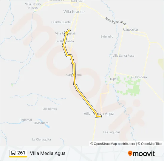 261 Bus Line Map