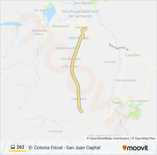 262 Bus Line Map
