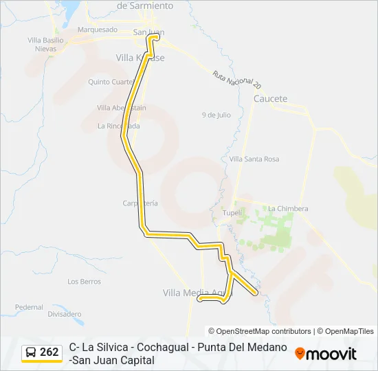 262 Bus Line Map