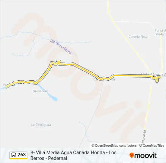263 Bus Line Map