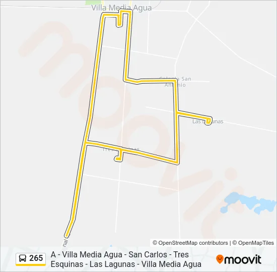 265 Bus Line Map