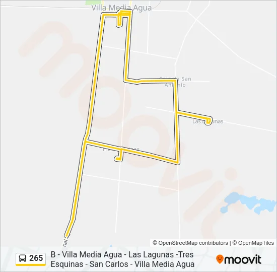265 Bus Line Map