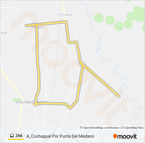 Mapa de 266 de autobús