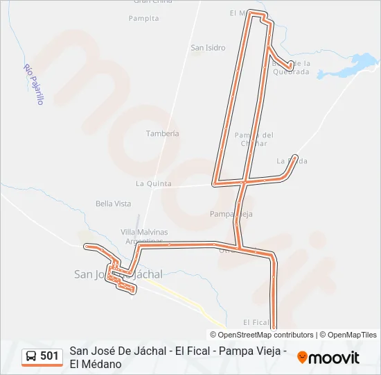 501 Bus Line Map