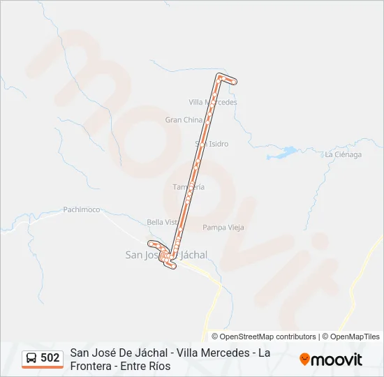 502 Bus Line Map