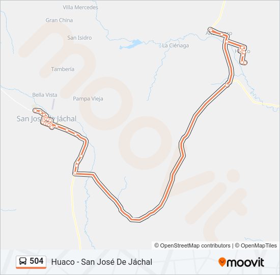 Mapa de 504 de autobús