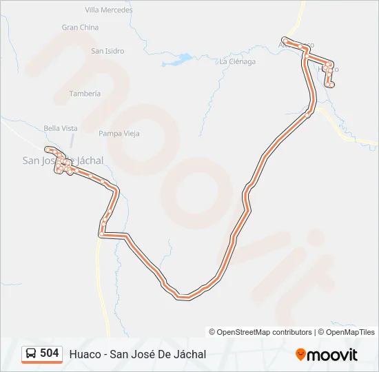 504 Bus Line Map