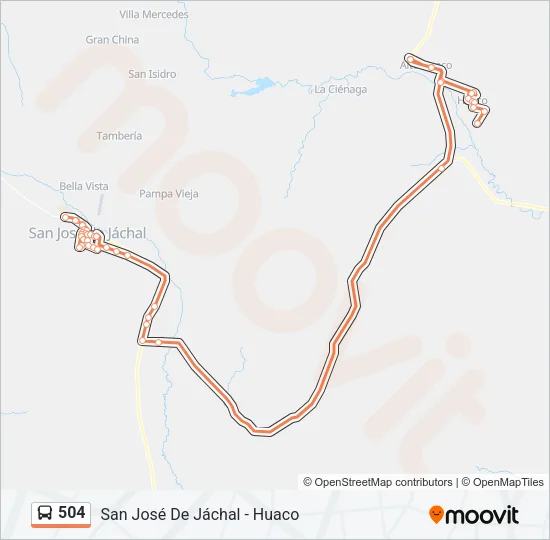504 Bus Line Map