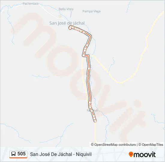 505 Bus Line Map