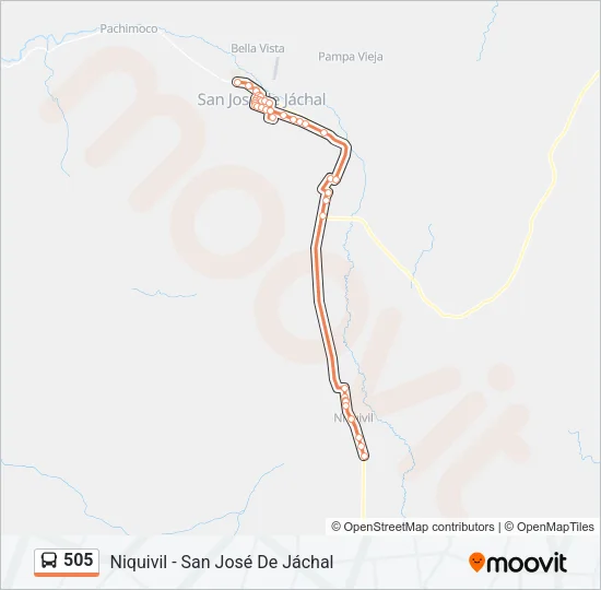 505 Bus Line Map