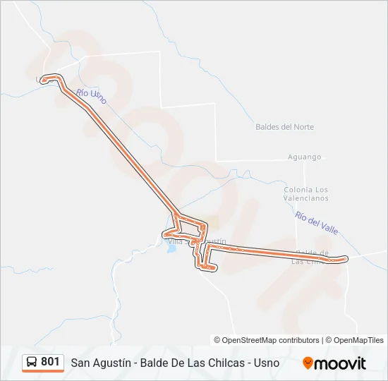 801 Bus Line Map