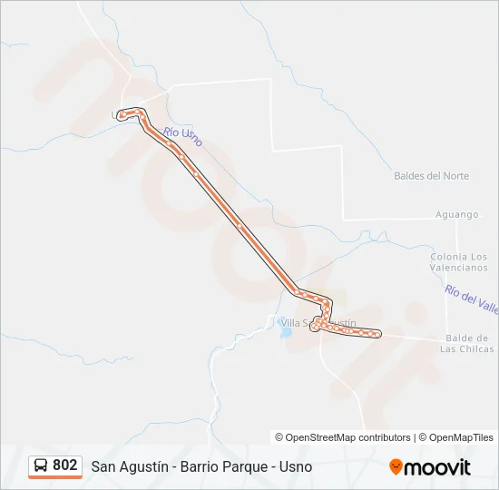 802 Bus Line Map