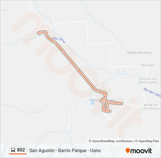 802 Bus Line Map