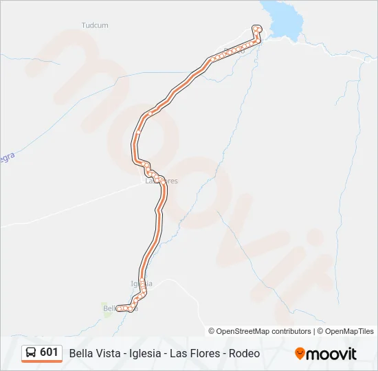 601 Bus Line Map