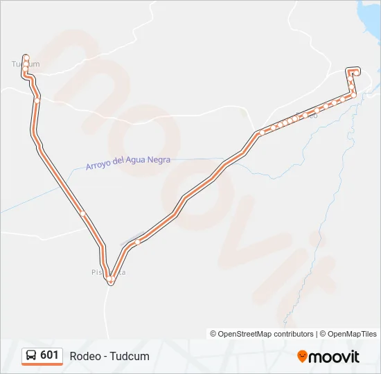 601 Bus Line Map
