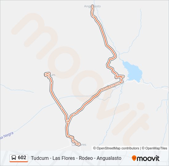 Mapa de 602 de autobús
