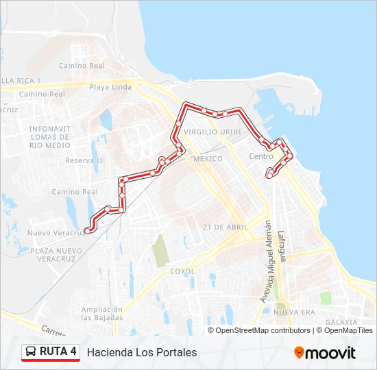 RUTA 4 Bus Line Map
