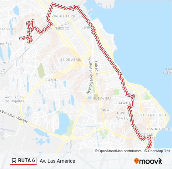 RUTA 6 Bus Line Map