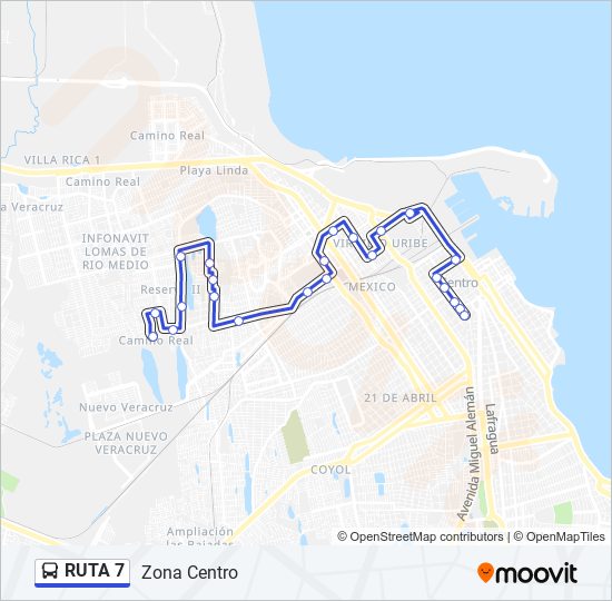 RUTA 7 bus Line Map