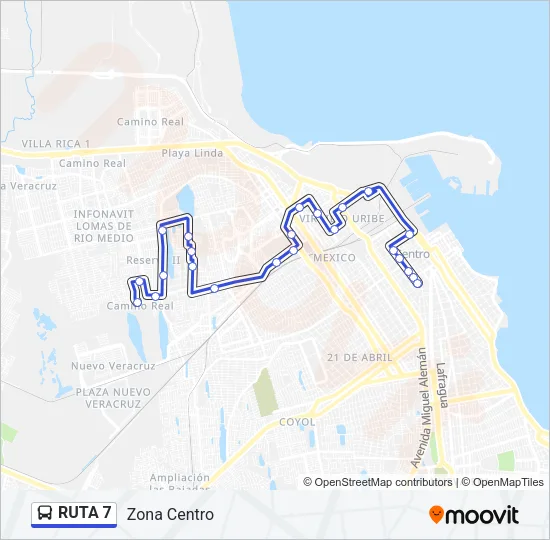 RUTA 7 Bus Line Map