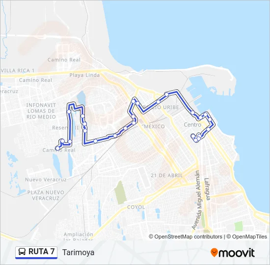 RUTA 7 Bus Line Map