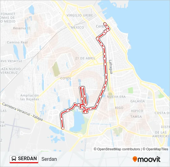 SERDAN Bus Line Map
