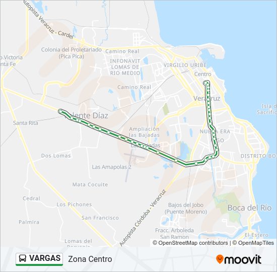 VARGAS Bus Line Map
