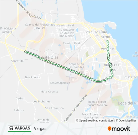 VARGAS Bus Line Map