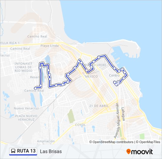 RUTA 13 Bus Line Map