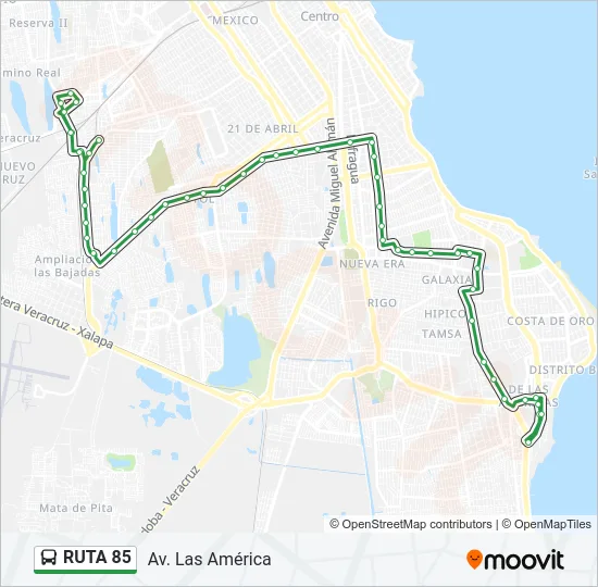 RUTA 85 Bus Line Map
