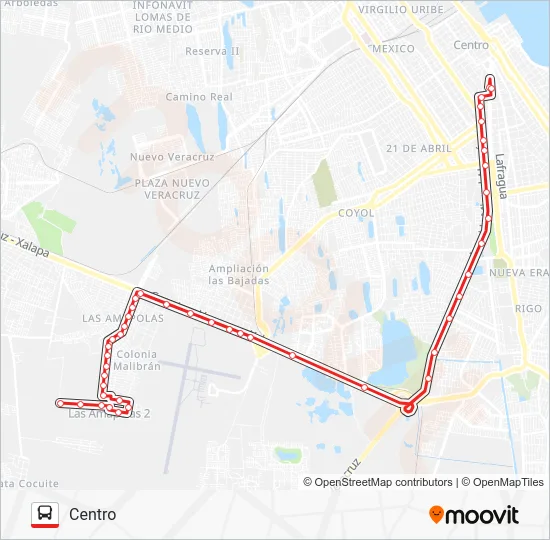 AMAPOLAS Bus Line Map