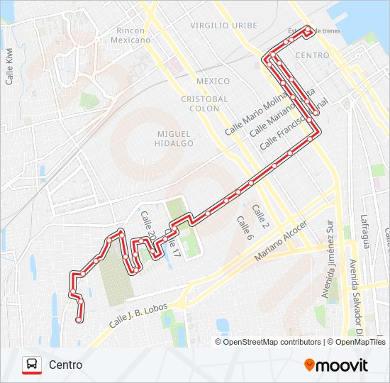 Mapa de CALLE 12 de autobús