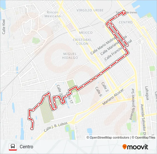 CALLE 12 Bus Line Map