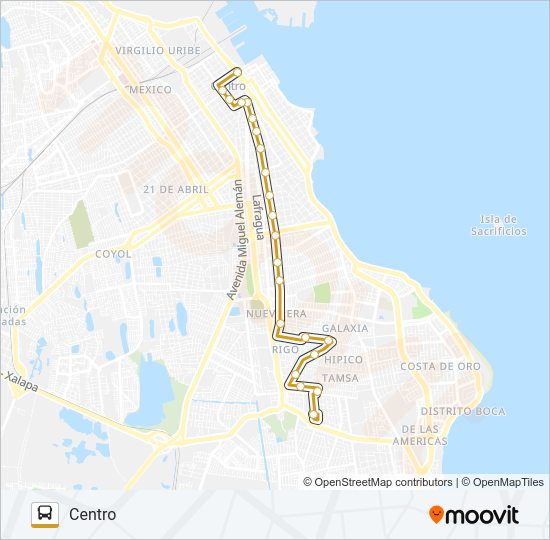LAFRAGUA Bus Line Map