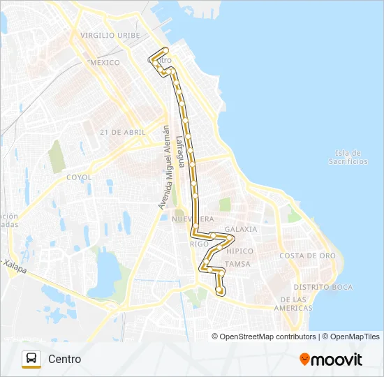 LAFRAGUA Bus Line Map