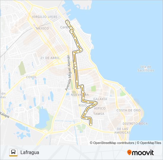 LAFRAGUA Bus Line Map