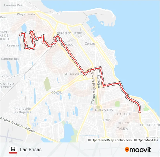 POLVORÍN Bus Line Map