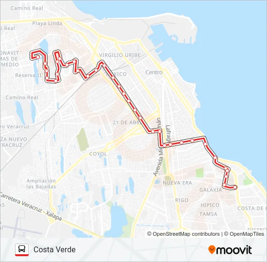 POLVORÍN Bus Line Map