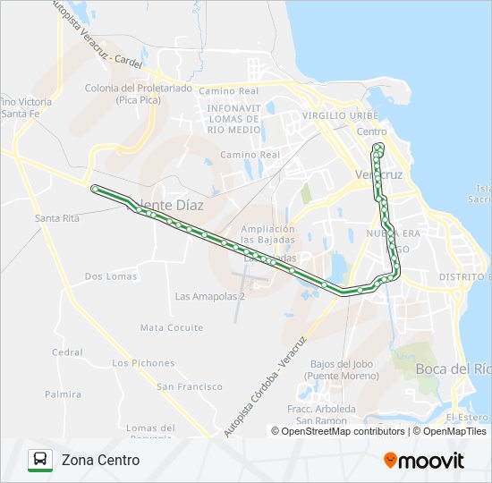 SANTA FE Bus Line Map