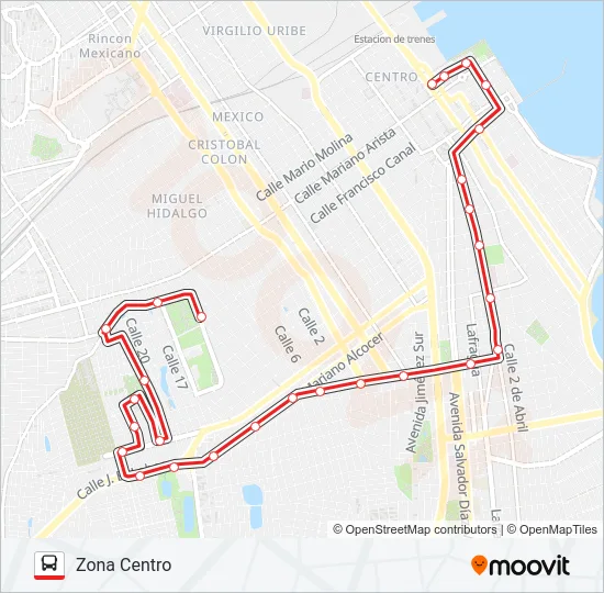 VOLCANES Bus Line Map