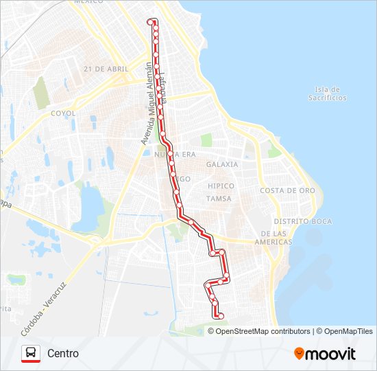 MANANTIAL bus Line Map