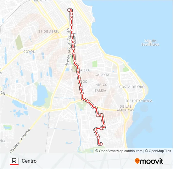 MANANTIAL Bus Line Map