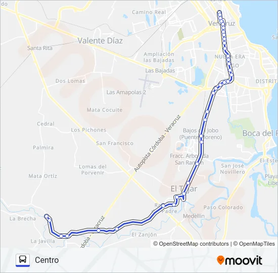 MOZAMBIQUE Bus Line Map