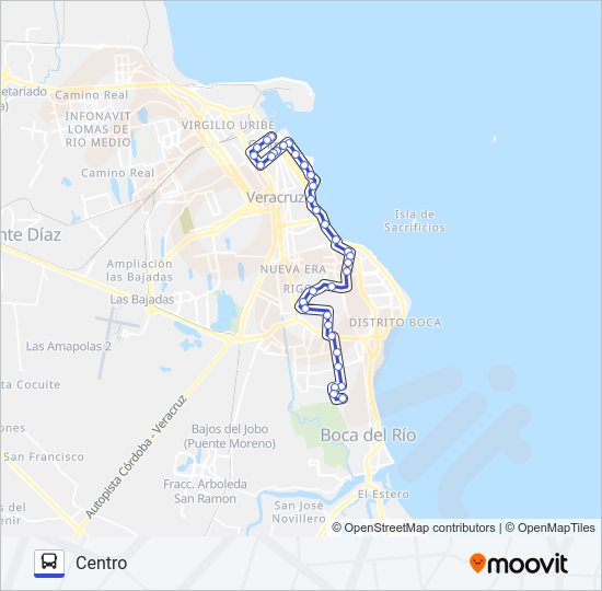 REVOLUCIÓN Bus Line Map
