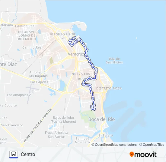REVOLUCIÓN Bus Line Map