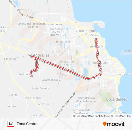 DORADO REAL Bus Line Map