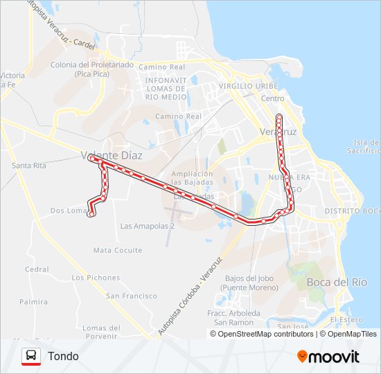 DORADO REAL Bus Line Map