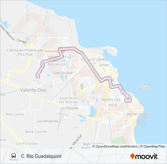BOLÍVAR ROSA Bus Line Map